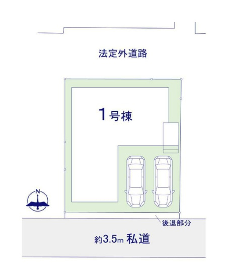 【区画図】 | 糟屋郡志免町東公園台2丁目3期　1号棟（全1棟）【仲介手数料無料・0円】 | 区画図です。1号棟