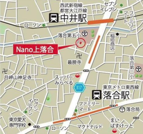 Nano上落合の地図