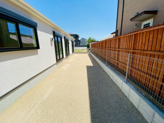 リナージュ／大津町大津第1期／２号棟の庭|裏には大きなお庭が☆BBQも可能♪家庭菜園もありですね☆