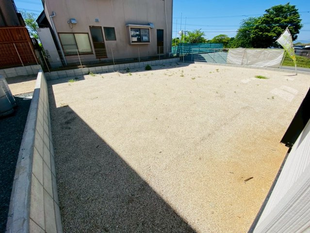 リナージュ／大津町大津24－1期／1号棟の庭|お庭は広々スペース！遊具を置いたり、BBQも可能です♪