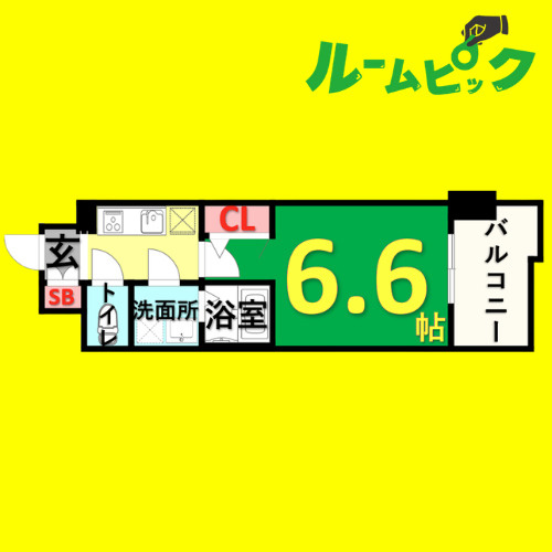 エスリード葵 広小路通　名古屋市賃貸　仲介手数料無料の間取り