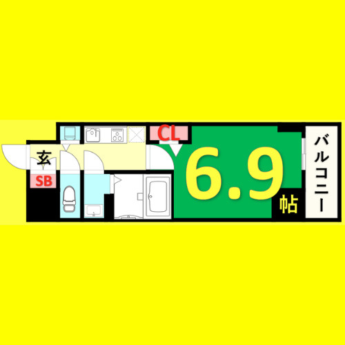 M-Luxe丸の内　名古屋市賃貸　仲介手数料無料の間取り