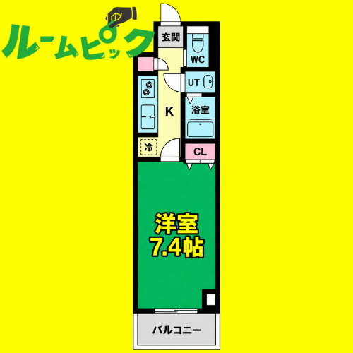 S-RESIDENCE葵Ⅱ　名古屋市賃貸　仲介手数料無料の間取り