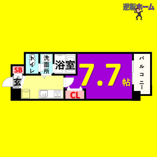 アルフィーレ新栄　名古屋市賃貸　仲介手数料無料の間取り