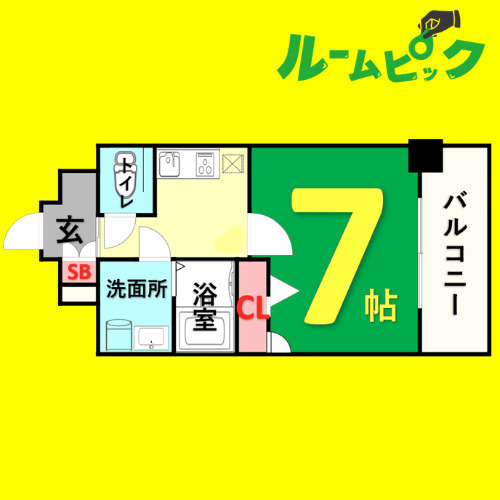 エスリード大須観音プリモ　名古屋市賃貸　仲介手数料無料の間取り