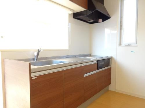 合志市幾久富のアパートのキッチン