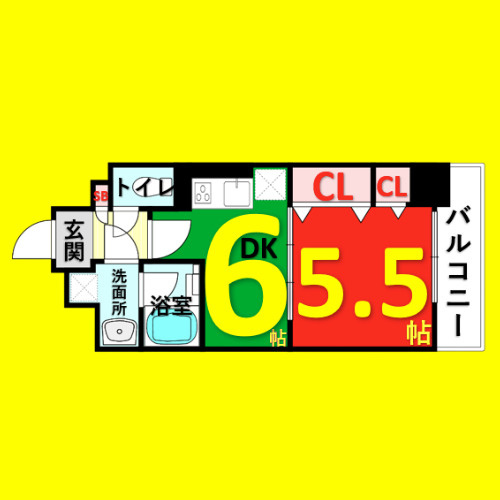 セレブレイト葵　名古屋市賃貸　仲介手数料無料の間取り