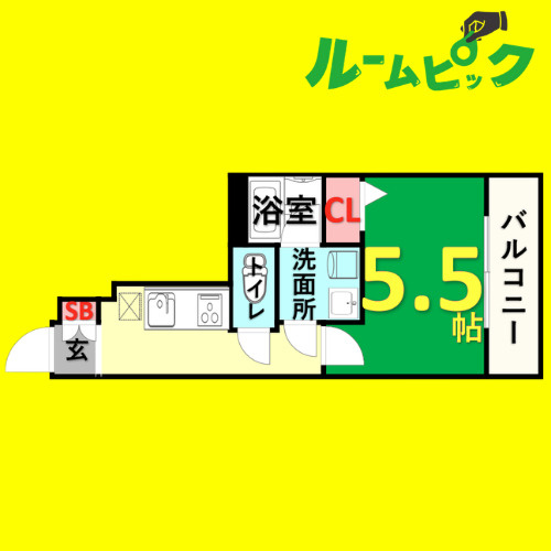 ディアレイシャス大須観音III　名古屋市賃貸　仲介手数料無料の間取り