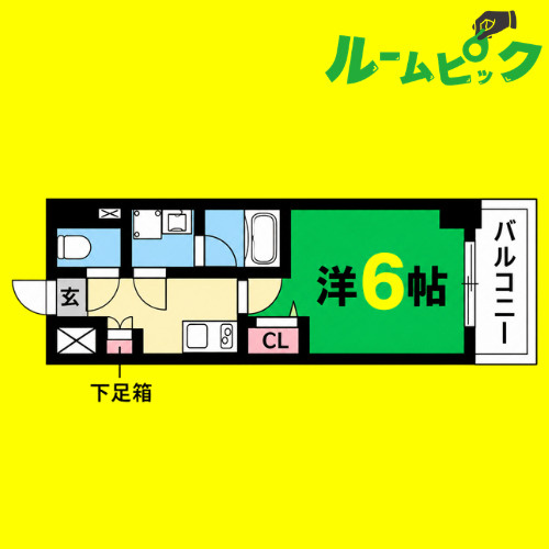ディアレイシャス泉　名古屋市賃貸　仲介手数料無料の間取り