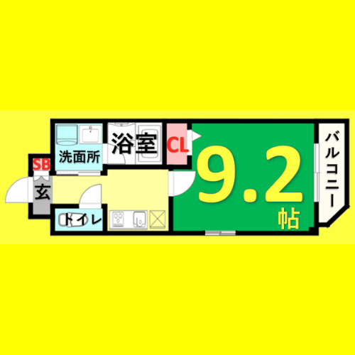 ノーブルコート　名古屋市賃貸　仲介手数料無料の間取り