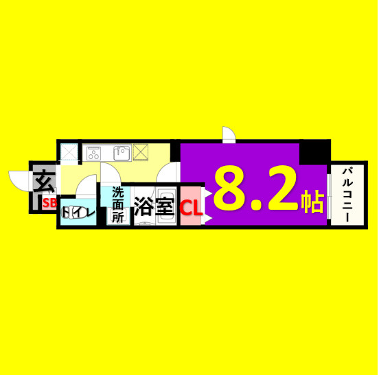 パークフラッツ新栄｜名古屋市賃貸　仲介手数料無料の間取り