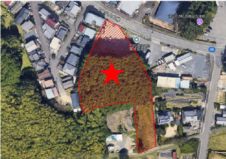 栗東市上砥山の事業用地の外観