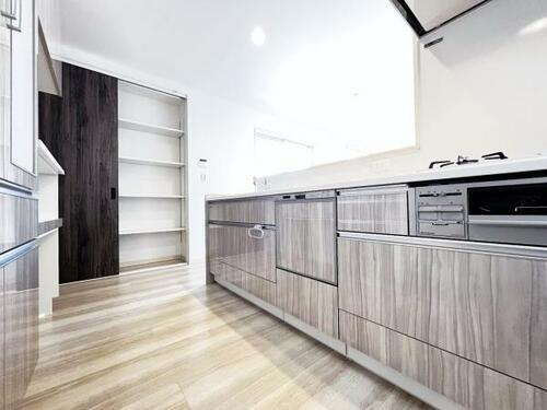 堀溝１丁目　未入居一戸建てのキッチン|カウンターキッチン　パントリー
■物件内覧・資金計画相談・住宅ローン相談、リフォーム相談、お問合せ受付中■
※当日・翌日のご内覧、ご相談はお電話でのお問合せがスムーズです！