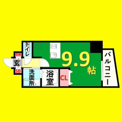プレサンス上前津リラクシア　名古屋市賃貸　仲介手数料無料の間取り