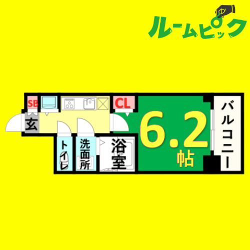 プレサンス丸の内城雅　名古屋市賃貸　仲介手数料無料の間取り