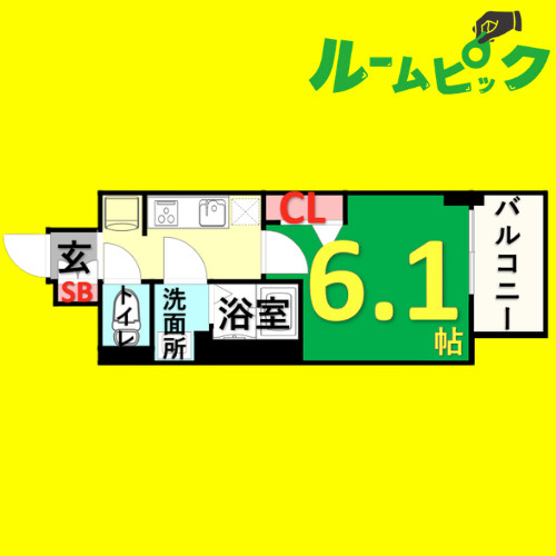 プレサンス広小路通　葵　名古屋市賃貸　仲介手数料無料の間取り