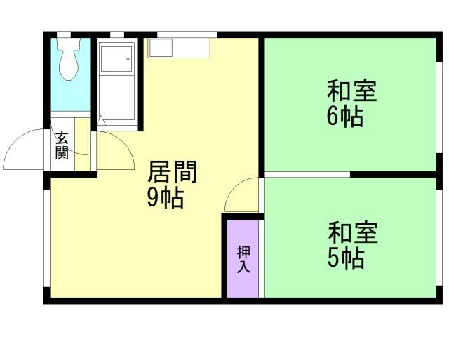 室蘭市みゆき町1丁目18-6APの間取り