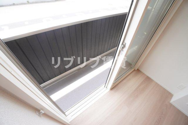 D-ROOM都賀２丁目ⅡーA棟のバルコニー