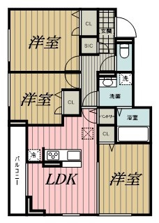 D-ROOM都賀２丁目ⅡーA棟の間取り