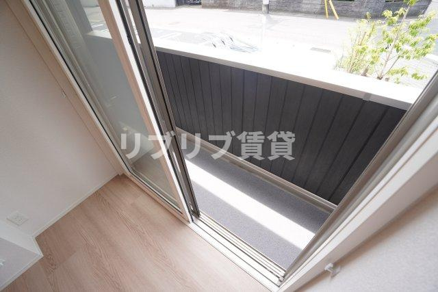 D-ROOM都賀２丁目ⅡーA棟のバルコニー