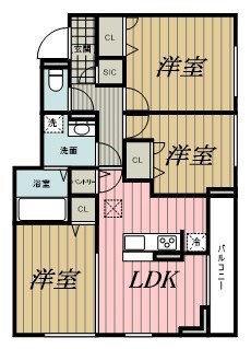 D-ROOM都賀２丁目ⅡーA棟の間取り