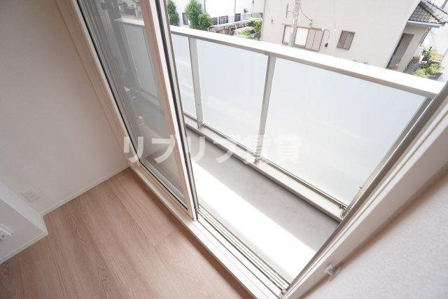 D-ROOM都賀２丁目ⅡーA棟のバルコニー