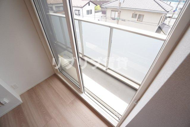 D-ROOM都賀２丁目ⅡーA棟のバルコニー