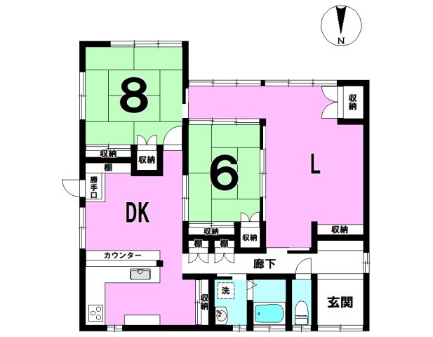 磐田市見付の間取り|2DK