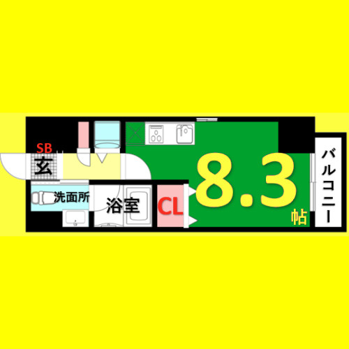 リヴシティ栄　名古屋市賃貸　仲介手数料無料の間取り