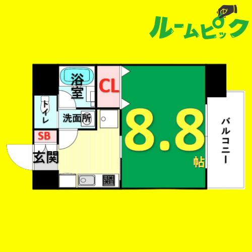 ルーエ池下　名古屋市賃貸　仲介手数料無料の間取り