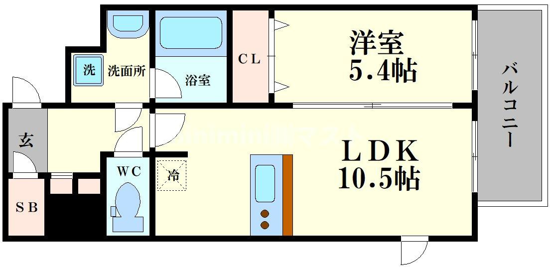 プレサンス松屋町駅前デュオの間取り