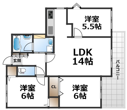 【間取り】 | パヴィヨン豊中