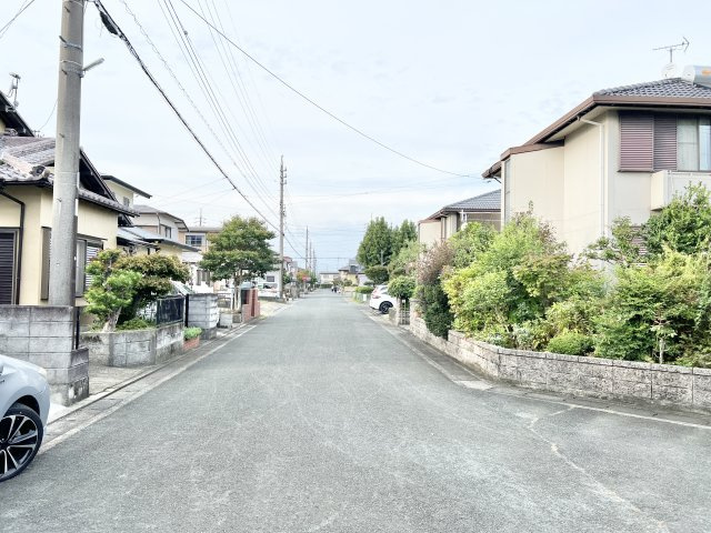磐田市大原の前面道路含む現地写真|北を向いて撮影しました。
