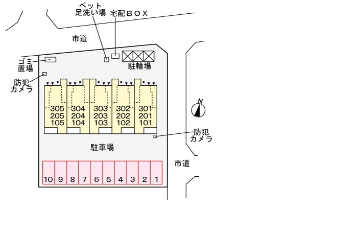 カーサ・プリ―トの駐車場