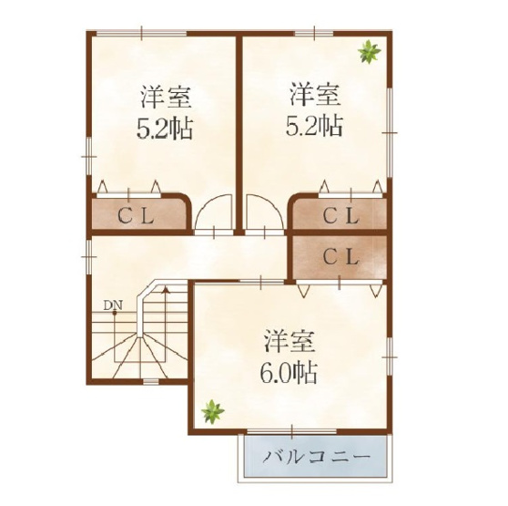 【間取り】 | 2階間取図です。