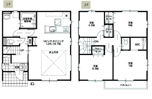 前橋市朝倉町２期　新築戸建て　2号棟の間取り|収納充実！4LDKで陽当たり良好な間取りです！
土地面積178.18㎡、建物面積106.23㎡で十分な広さです！