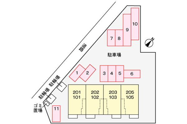 コリーヌ　リジエール　　刈谷市近郊の賃貸はクラスホームの駐車場