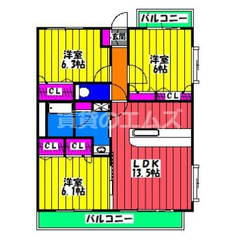 【間取り】 | ボヌールレーベン | ボヌールレーベンの間取り