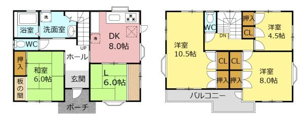 大在浜2丁目　中古住宅の間取り|※図面と現況が異なる場合は現況を優先させていただきます。