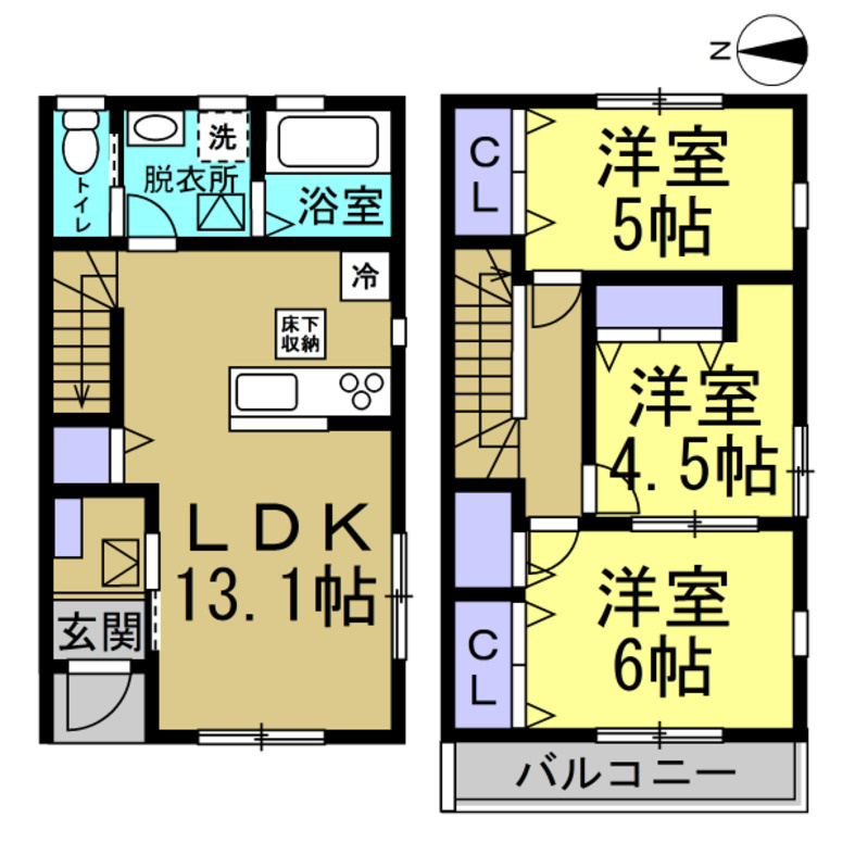 リーブルファイン六貫山の間取り