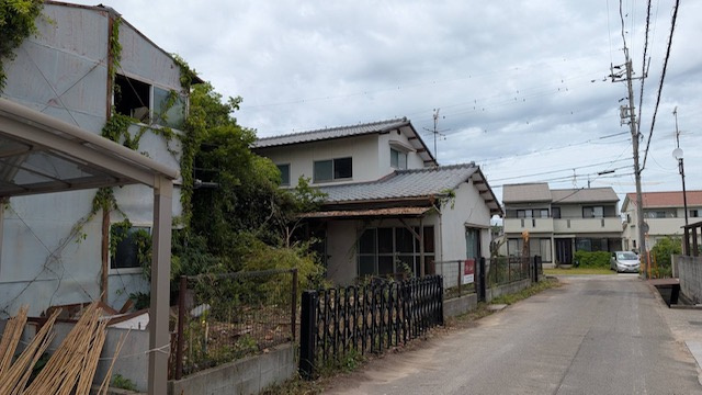岡山市中区海吉　売土地の前面道路含む現地写真