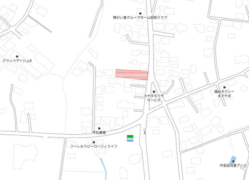 都城市金田町の売地の土地図