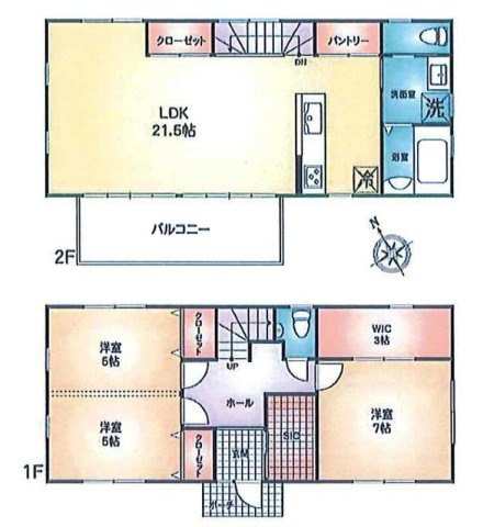 閑静な住宅地　３LDK＋WIC＋SICの間取り|導線を考えられた間取り