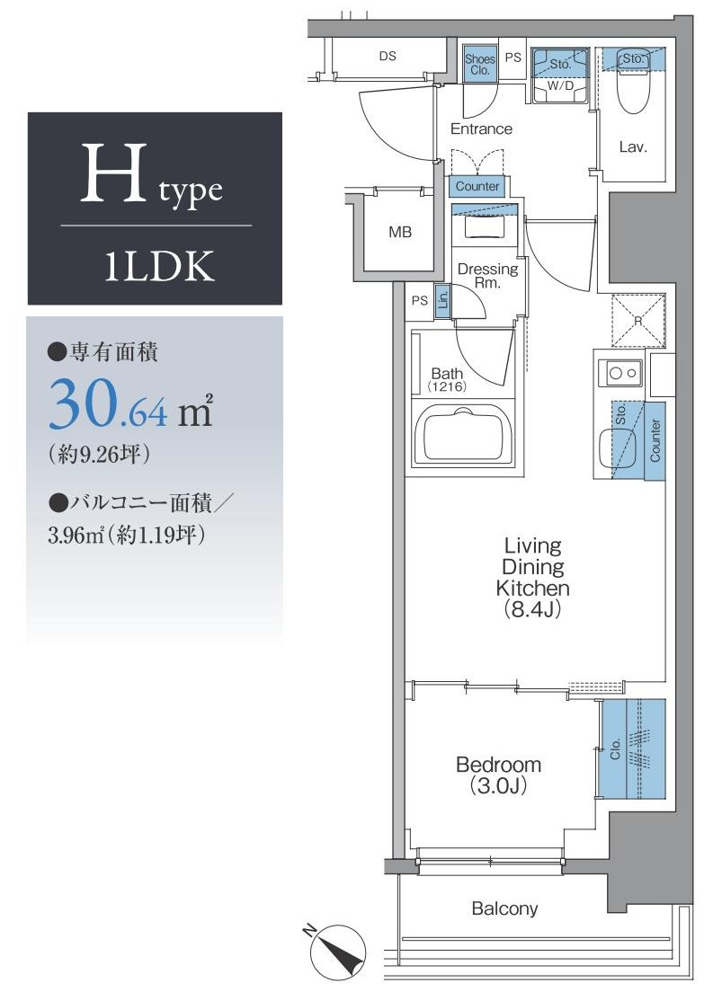 ザ・パークハビオ横浜白楽の間取り