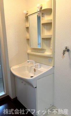 【洗面所】 | ハピネス山田 Ｂ | 洗髪洗面化粧台