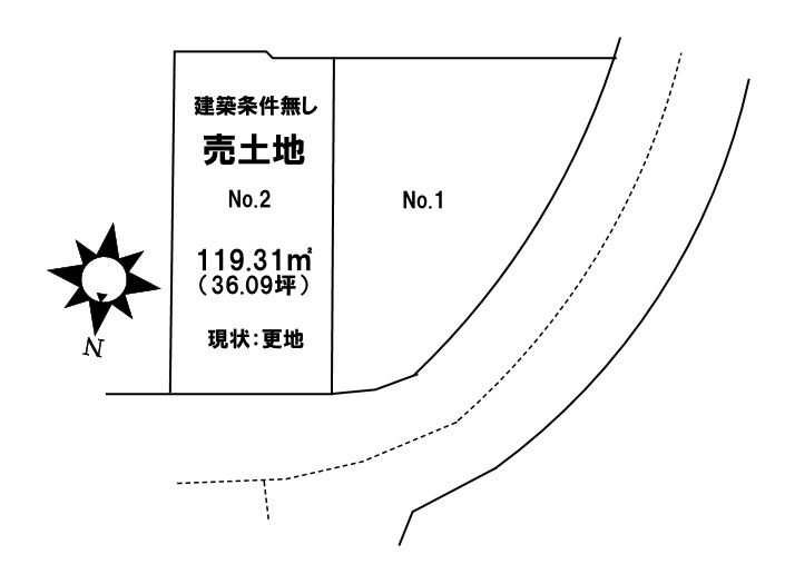 売土地　　安東５丁目（No,２/No.1,No,2)