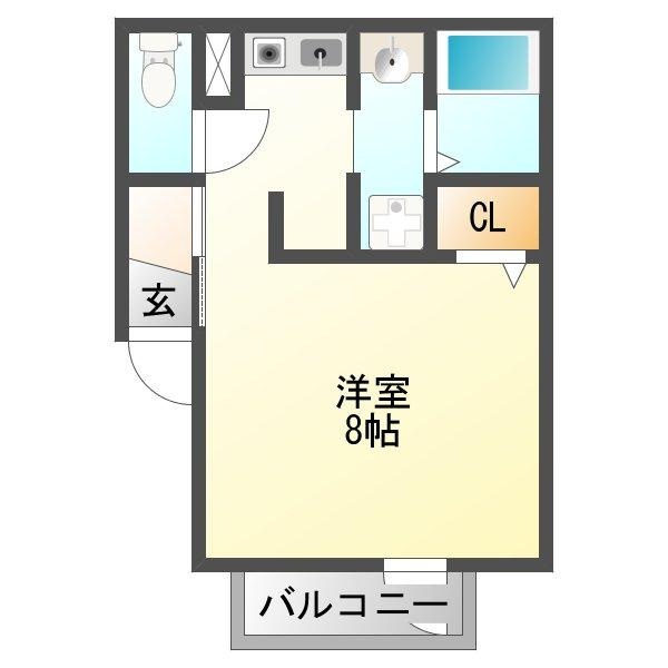 大阪市淀川区三津屋南２丁目のハイツの間取り
