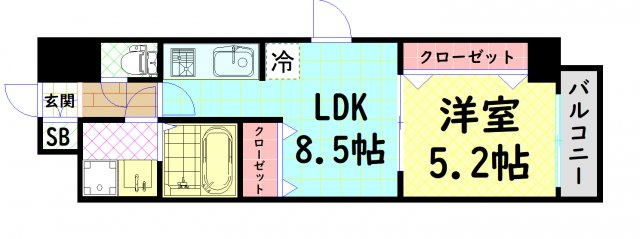 【間取り】 | スプランディッド堀江