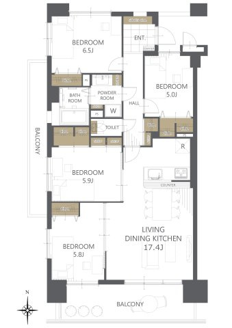 【間取り】サーパスシティ屋島 