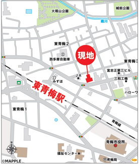 【地図】 | ダイアパレス東青梅 1階　売店舗